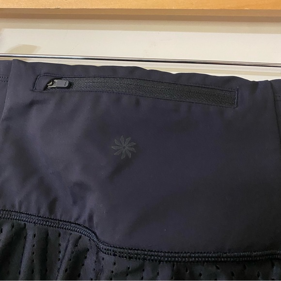 NWOT Athleta Size Small A-Game 2 in 1 Crop Stash Pocket Black Leggings Skirt - Picture 9 of 12